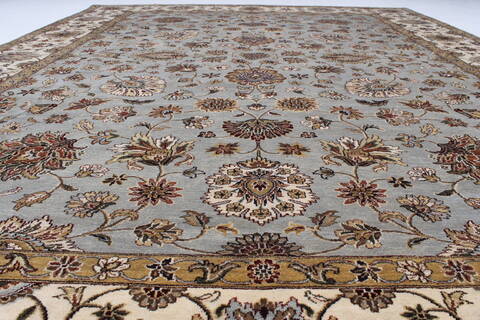 Kashan Beige Hand Knotted 89 X 116  Area Rug 250-25938 Image 10