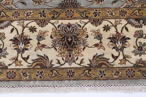 Kashan Beige Hand Knotted 89 X 116  Area Rug 250-25938 Image 1