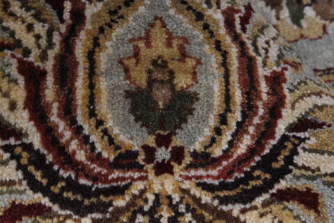 Kashan Beige Hand Knotted 89 X 116  Area Rug 250-25938 Image 7