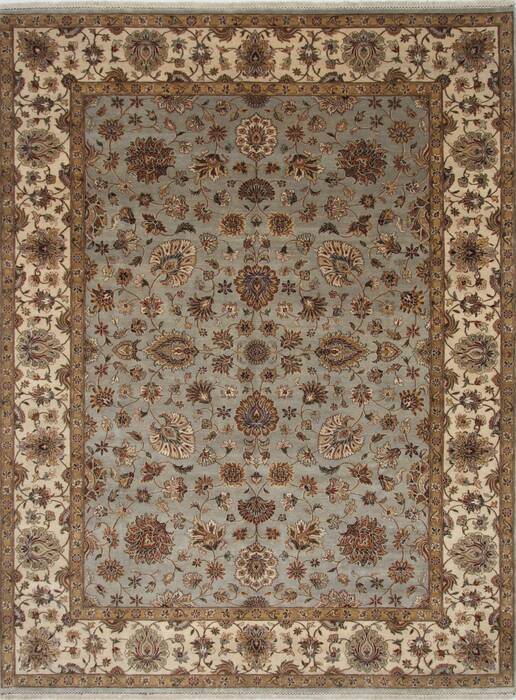 Kashan Beige Hand Knotted 89 X 116  Area Rug 250-25938 Image 0