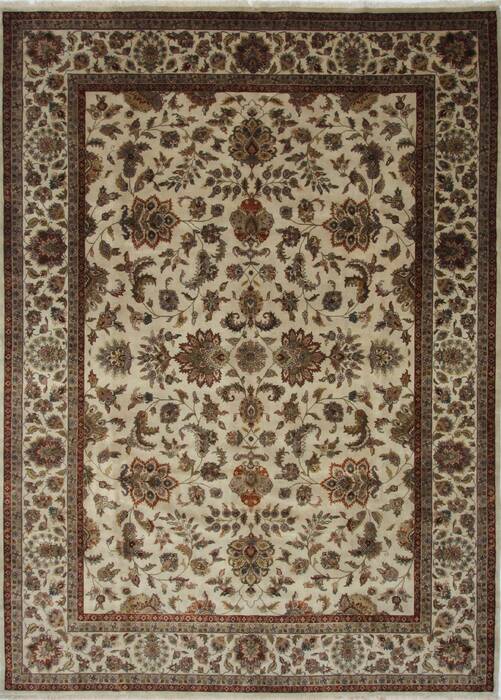 Kashan Beige Hand Knotted 90 X 124  Area Rug 250-25947 Image 0