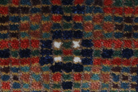 Gabbeh Multicolor Runner Hand Knotted 25 X 59  Area Rug 250-26015 Image 10