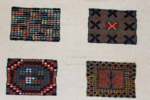 Gabbeh Multicolor Runner Hand Knotted 25 X 59  Area Rug 250-26015 Image 3