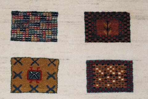 Gabbeh Multicolor Runner Hand Knotted 25 X 59  Area Rug 250-26015 Image 5