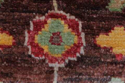 Pishavar Beige Runner Hand Knotted 21 X 50  Area Rug 250-26018 Image 7