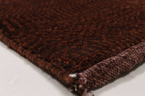 Gabbeh Brown Runner Hand Knotted 26 X 511  Area Rug 250-26029 Image 4