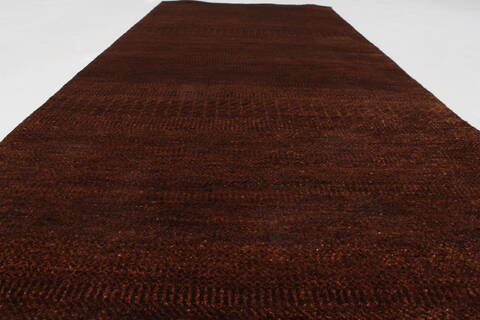 Gabbeh Brown Runner Hand Knotted 26 X 511  Area Rug 250-26029 Image 8