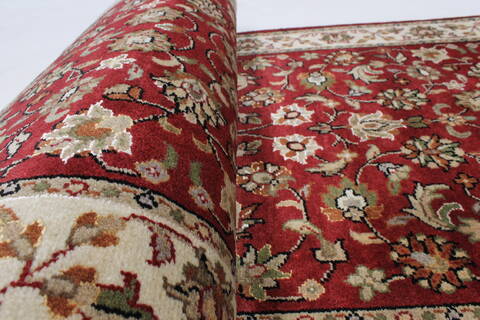 Kashmar Beige Runner Hand Knotted 28 X 62  Area Rug 250-26039 Image 11