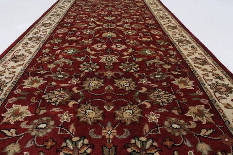 Kashmar Beige Runner Hand Knotted 28 X 62  Area Rug 250-26039 Image 2