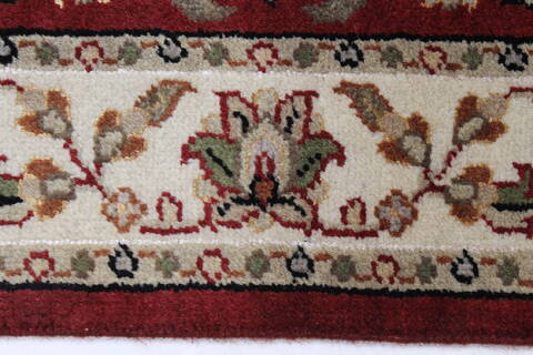 Kashmar Beige Runner Hand Knotted 28 X 62  Area Rug 250-26039 Image 3