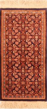 Egyptian Tabriz Brown Rectangle 1x2 ft Wool Carpet 26045