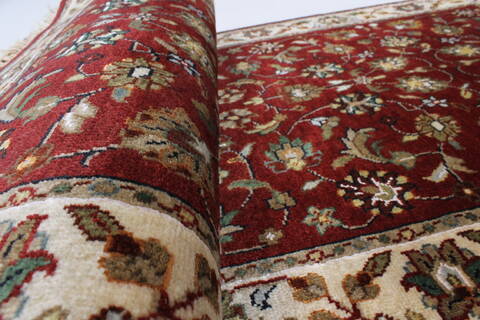 Kashmar Beige Runner Hand Knotted 28 X 61  Area Rug 250-26050 Image 10