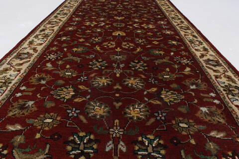 Kashmar Beige Runner Hand Knotted 28 X 61  Area Rug 250-26050 Image 2