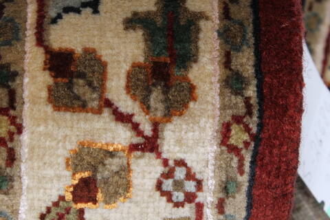 Kashmar Beige Runner Hand Knotted 28 X 61  Area Rug 250-26050 Image 8