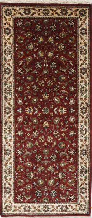 Kashmar Beige Runner Hand Knotted 28 X 61  Area Rug 250-26050 Image 0