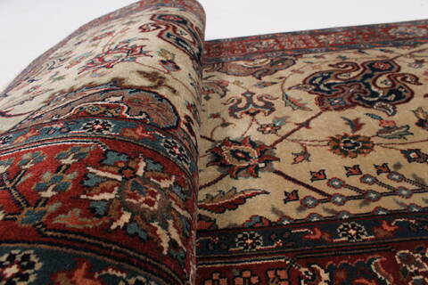 Tabriz Beige Runner Hand Knotted 26 X 61  Area Rug 250-26054 Image 10