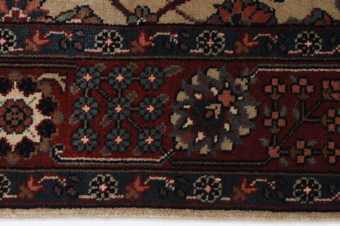 Tabriz Beige Runner Hand Knotted 26 X 61  Area Rug 250-26054 Image 3