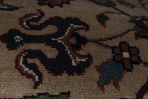Tabriz Beige Runner Hand Knotted 26 X 61  Area Rug 250-26054 Image 7