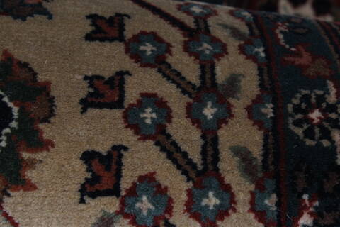 Tabriz Beige Runner Hand Knotted 26 X 61  Area Rug 250-26054 Image 8