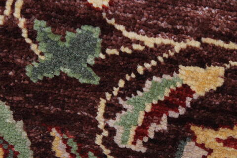 Pishavar Beige Runner Hand Knotted 22 X 55  Area Rug 250-26065 Image 6