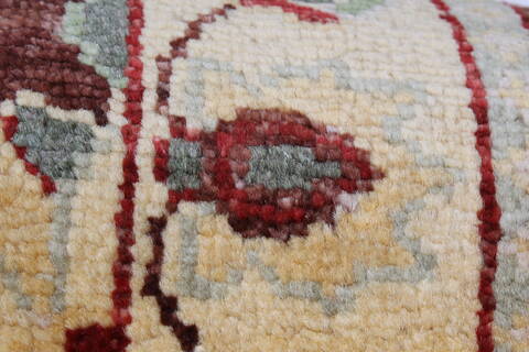 Pishavar Beige Runner Hand Knotted 22 X 55  Area Rug 250-26065 Image 8