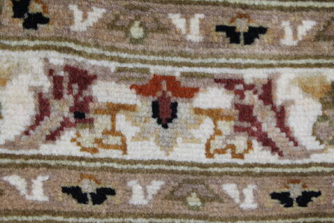 Tabriz Beige Hand Knotted 90 X 1110  Area Rug 250-26075 Image 9