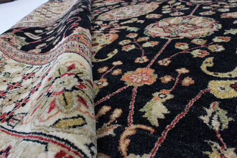Tabriz Beige Hand Knotted 91 X 119  Area Rug 250-26076 Image 12