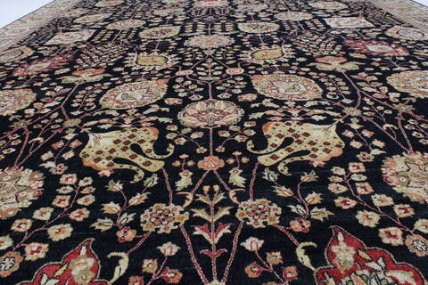 Tabriz Beige Hand Knotted 91 X 119  Area Rug 250-26076 Image 2
