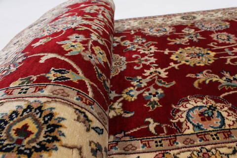 Isfahan Red Runner Hand Knotted 27 X 61  Area Rug 250-26086 Image 9