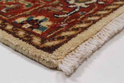 Serapi Beige Runner Hand Knotted 26 X 61  Area Rug 250-26110 Image 5