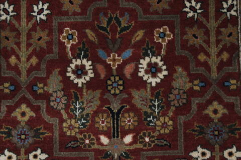 Semnan Beige Runner Hand Knotted 26 X 510  Area Rug 250-26132 Image 3