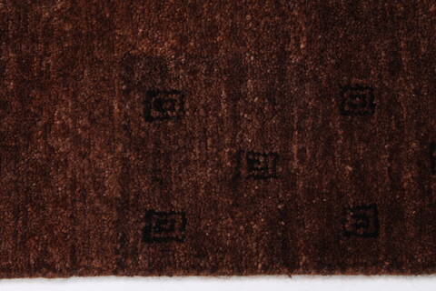 Gabbeh Brown Runner Hand Knotted 28 X 61  Area Rug 250-26173 Image 3