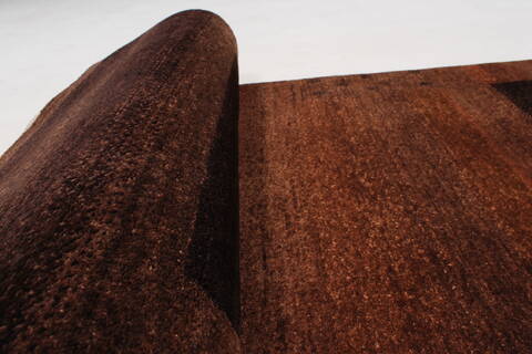 Gabbeh Brown Runner Hand Knotted 28 X 61  Area Rug 250-26173 Image 8