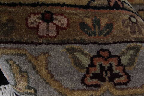 Kashan Beige Hand Knotted 811 X 123  Area Rug 250-26189 Image 11