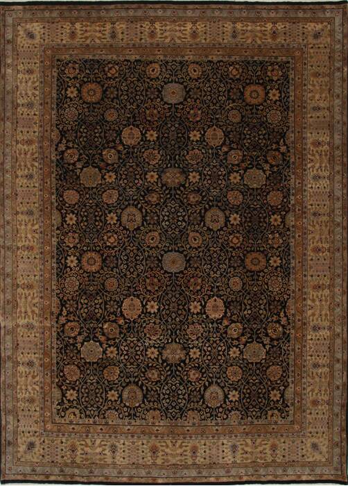 Kashan Beige Hand Knotted 811 X 123  Area Rug 250-26189 Image 0