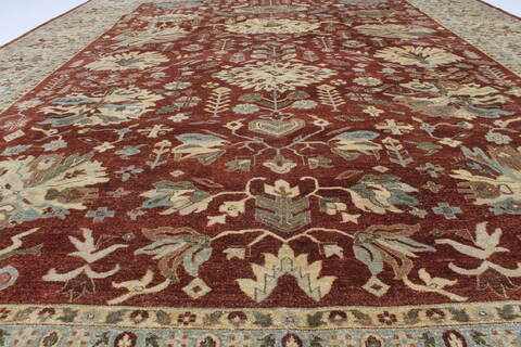 Kashmar Beige Hand Knotted 90 X 1110  Area Rug 250-26190 Image 2