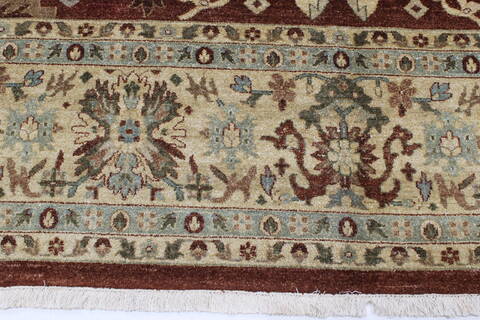 Kashmar Beige Hand Knotted 90 X 1110  Area Rug 250-26190 Image 3