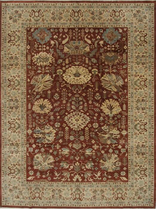 Kashmar Beige Hand Knotted 90 X 1110  Area Rug 250-26190 Image 0