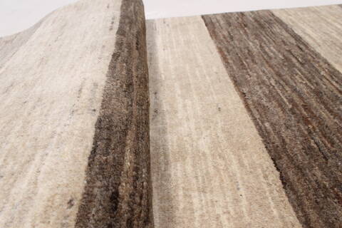 Gabbeh Grey Runner Hand Knotted 25 X 66  Area Rug 250-26208 Image 2