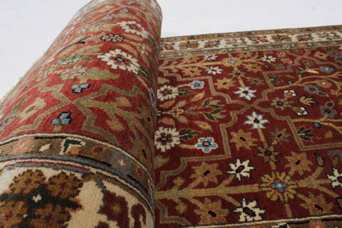 Semnan Beige Runner Hand Knotted 27 X 510  Area Rug 250-26209 Image 1