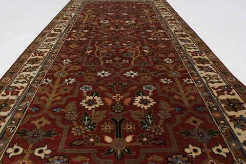 Semnan Beige Runner Hand Knotted 27 X 510  Area Rug 250-26209 Image 3