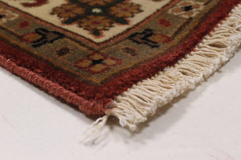 Semnan Beige Runner Hand Knotted 27 X 510  Area Rug 250-26209 Image 7