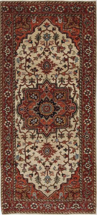 Serapi White Runner Hand Knotted 28 X 510  Area Rug 250-26210 Image 0