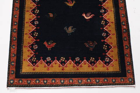 Gabbeh Multicolor Runner Hand Knotted 27 X 510  Area Rug 250-26213 Image 5