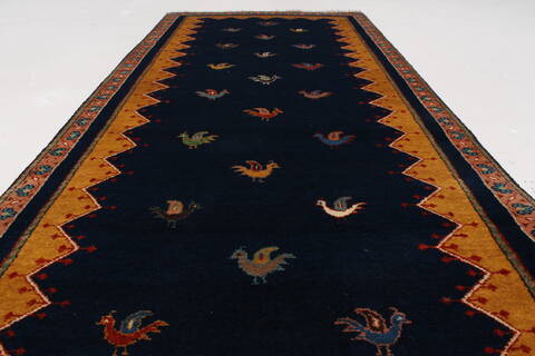 Gabbeh Multicolor Runner Hand Knotted 26 X 510  Area Rug 250-26215 Image 1