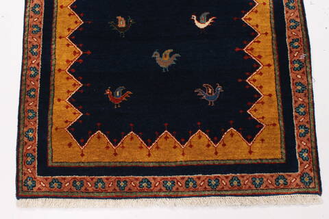 Gabbeh Multicolor Runner Hand Knotted 26 X 510  Area Rug 250-26215 Image 4