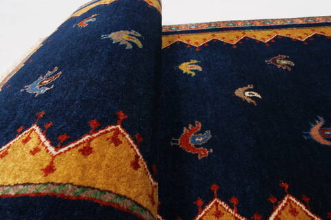 Gabbeh Multicolor Runner Hand Knotted 26 X 510  Area Rug 250-26215 Image 9