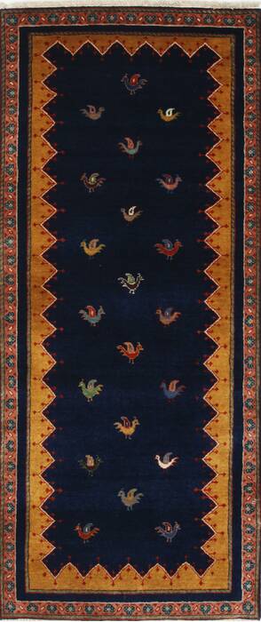 Gabbeh Multicolor Runner Hand Knotted 26 X 510  Area Rug 250-26215 Image 0