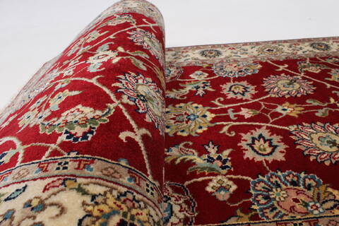 Isfahan Red Runner Hand Knotted 26 X 511  Area Rug 250-26217 Image 1