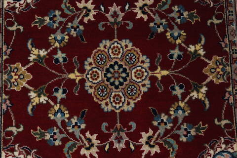 Isfahan Red Runner Hand Knotted 26 X 511  Area Rug 250-26217 Image 5